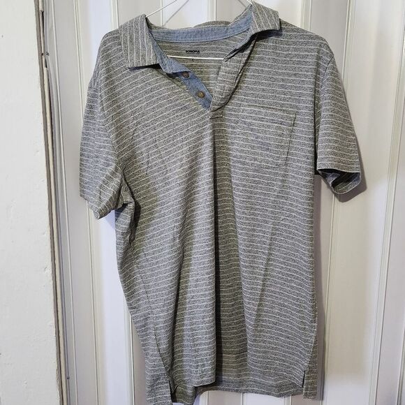 Sonoma Gray Striped Men's Polo Shirt - Picture 2 of 6